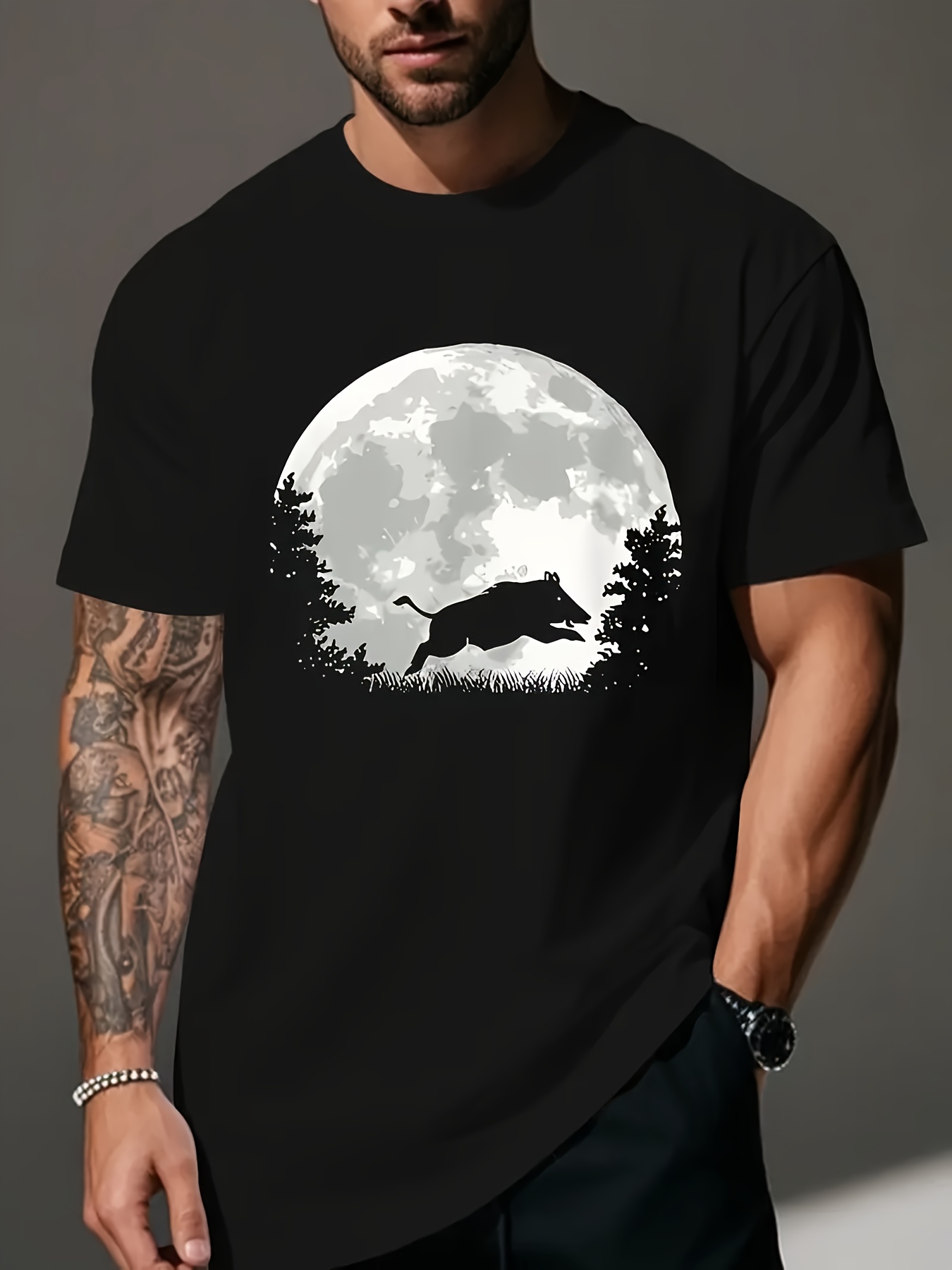 Outdoor Hunting Graphic Tees - Erkek Wilderness Tişörtü - Yaban Domuzu