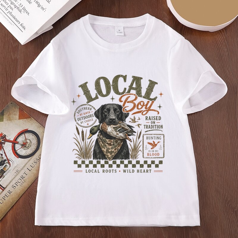 Outdoor Hunting Graphic Tees - Yerel Çocuk Avcılık Grafik Tişörtleri Ördek