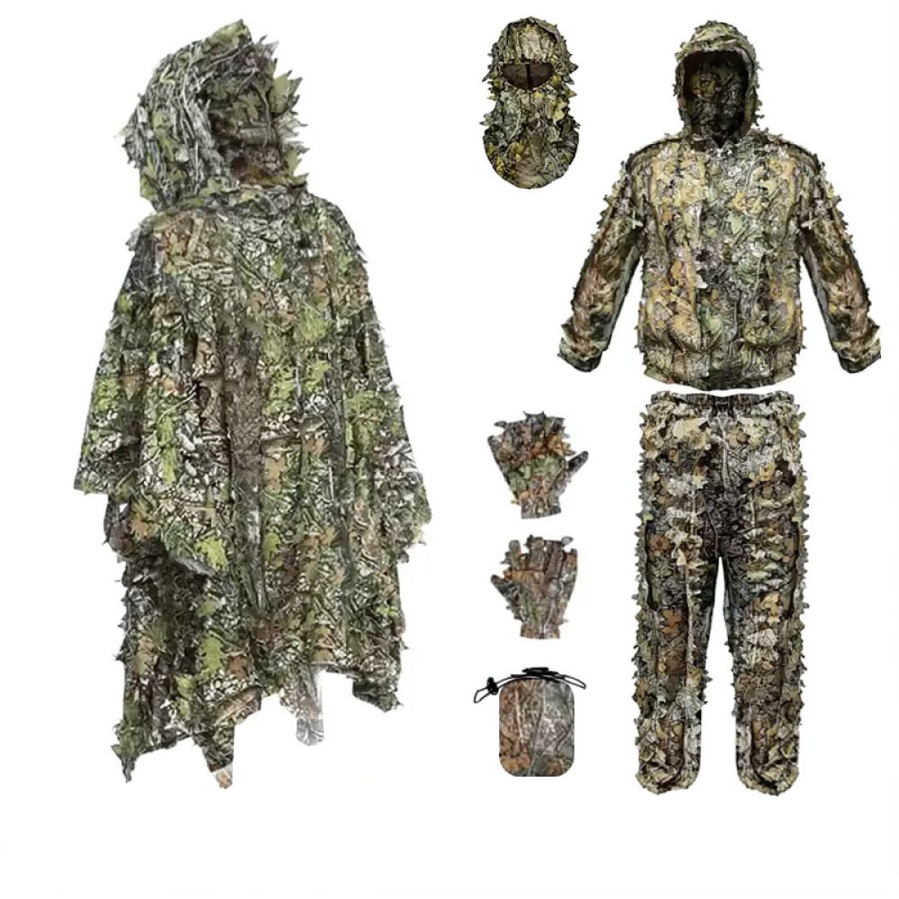 Hunting Outdoor Apparel - Açık Hava 3D Yapraklı Ghillie Pelerini,