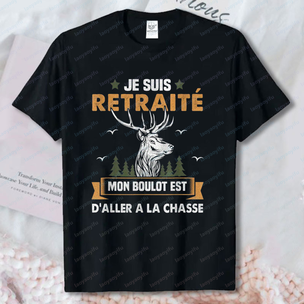 Outdoor Hunting Graphic Tees - Emekli Erkekler için Esprili Avcılık Tişörtü