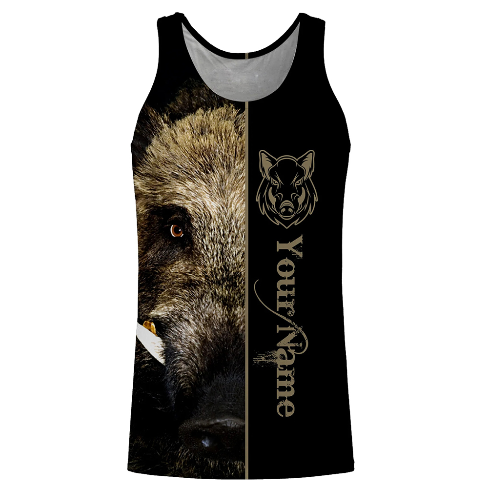 Outdoor Hunting Names - Özel İsimli Domuz Avcısı Atlet 3D