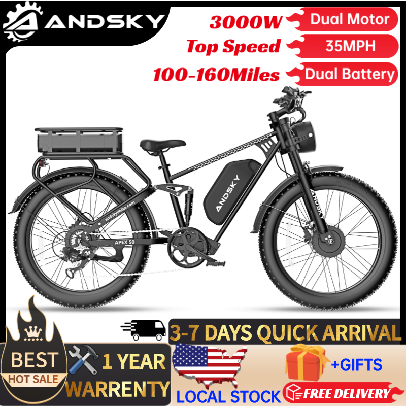 Hunting Outdoor Day - ANDSKY Apex50 AWD Elektrikli Bisiklet 3000W