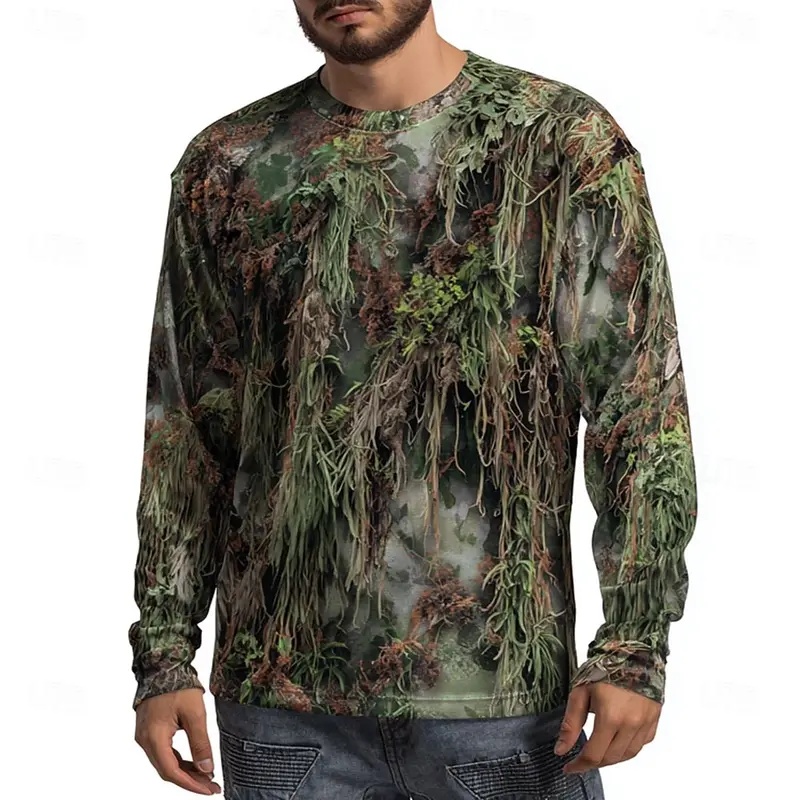 Erkek Kamuflaj Hayvan Desenli  - Outdoor Hunting Graphic Tees incelemesi ve fiyatı