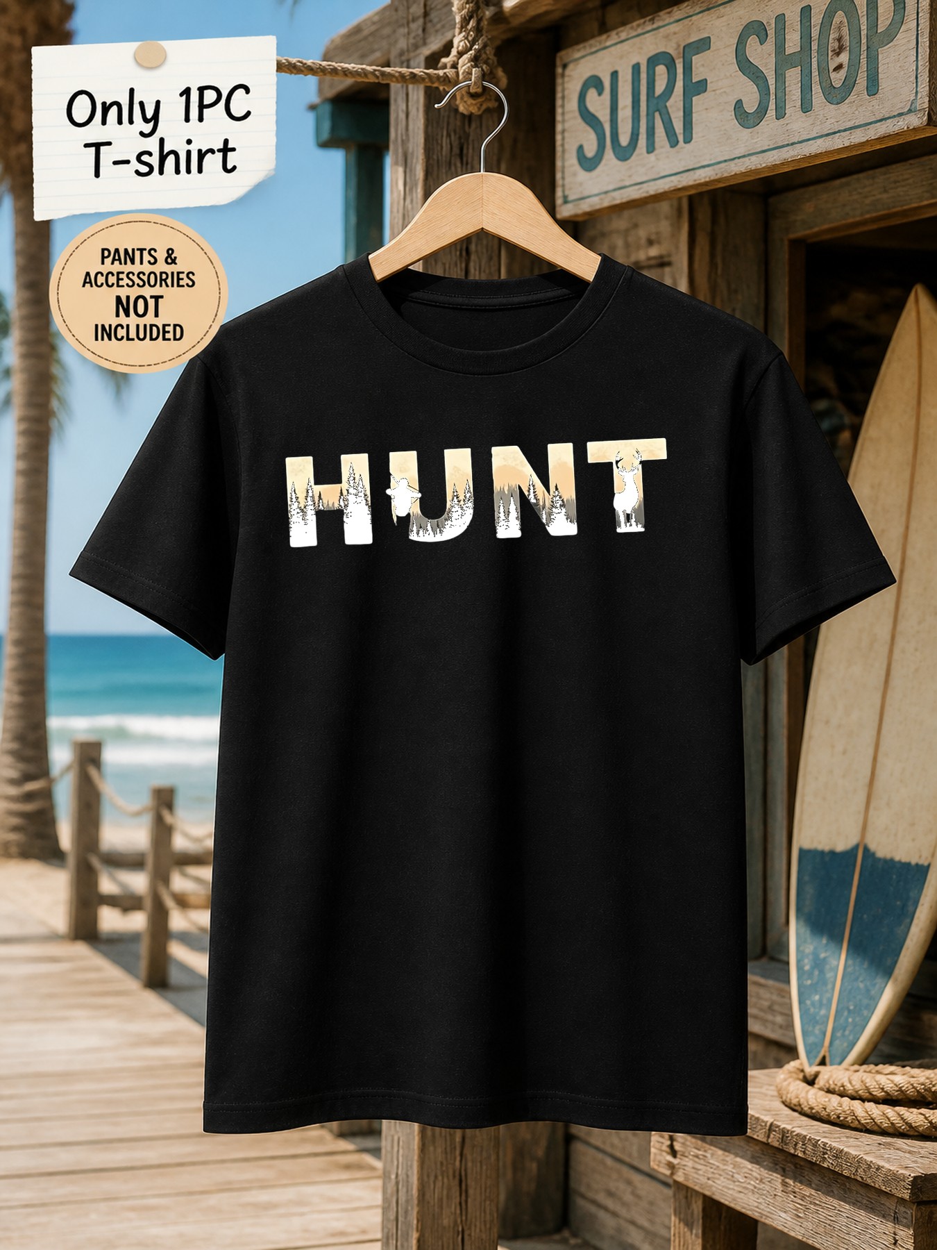 1 adet Erkek Grafik Tişörtü Av - Outdoor Hunting Graphic Tees incelemesi ve fiyatı
