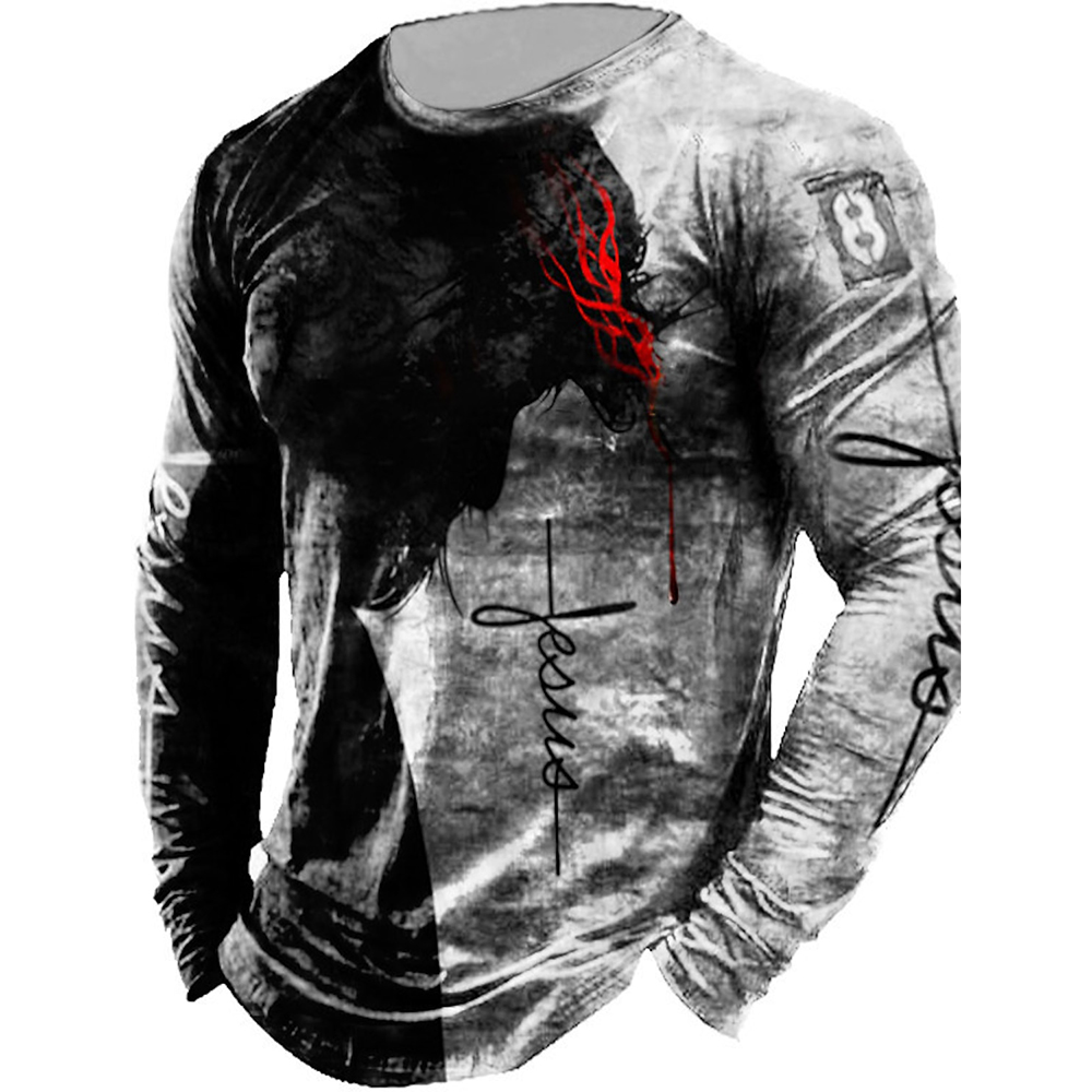 Erkek uzun kollu grafik hiçbir - Outdoor Hunting Graphic Tees incelemesi ve fiyatı